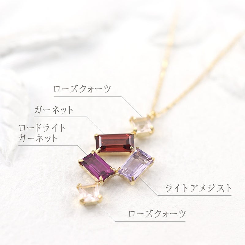 K18YG マルチストーン ネックレス_03