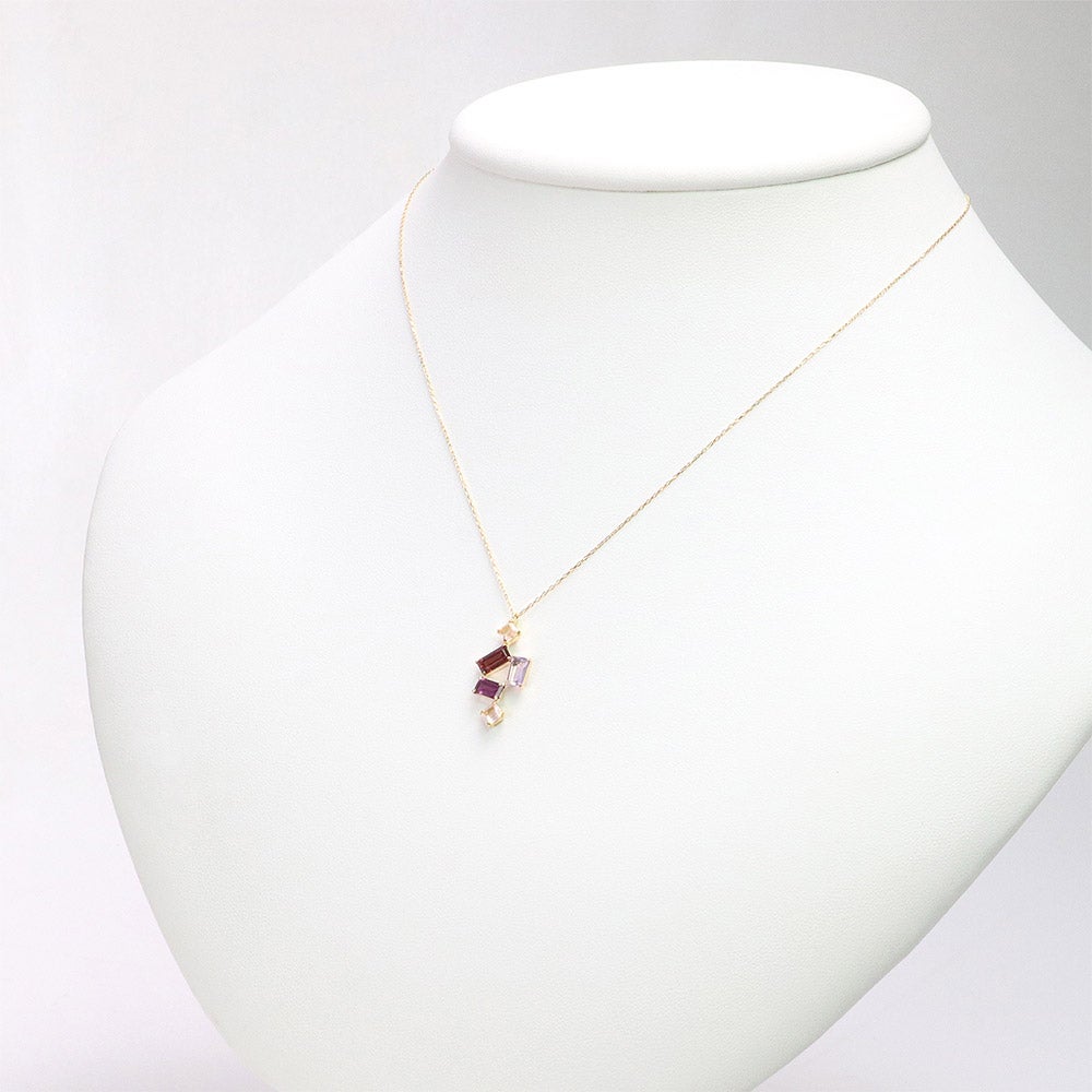 K18YG マルチストーン ネックレス_11