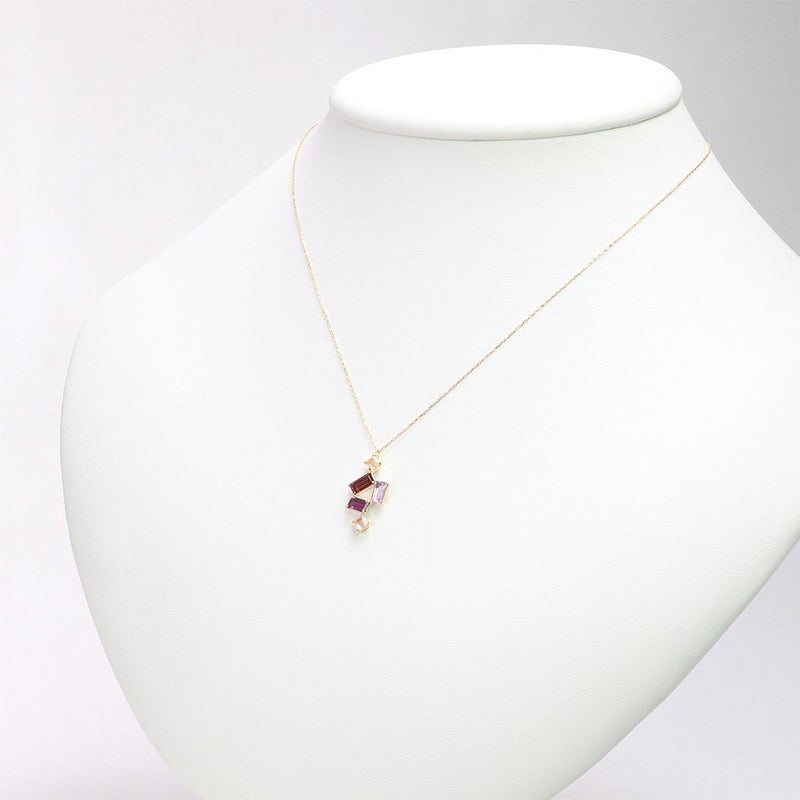 K18YG マルチストーン ネックレス_11