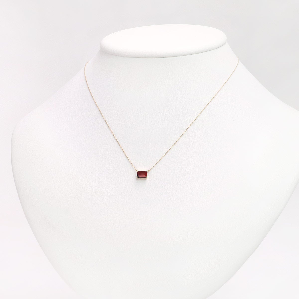 K18YG オクタゴンカット ガーネットネックレス_11