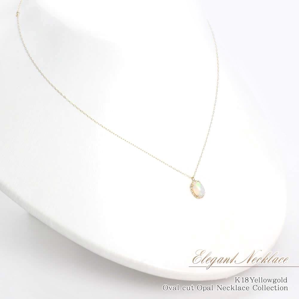 K18YG エチオピアオパール ネックレス 10月誕生石_10
