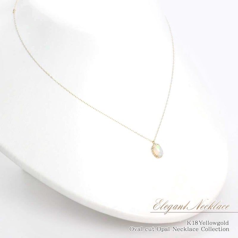 K18YG エチオピアオパール ネックレス 10月誕生石_10
