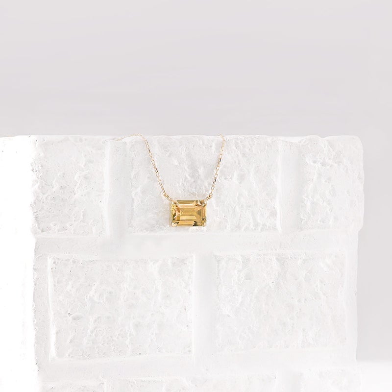 K18YG オクタゴンカット シトリンネックレス 11月の誕生石_03