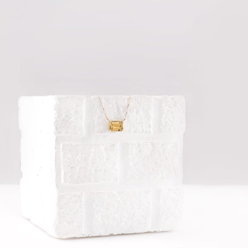 K18YG オクタゴンカット シトリンネックレス 11月の誕生石_10