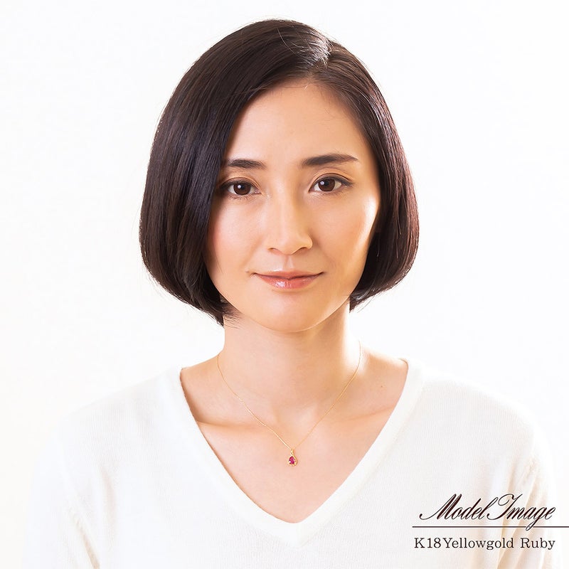 K18YG ルビー ネックレス_10