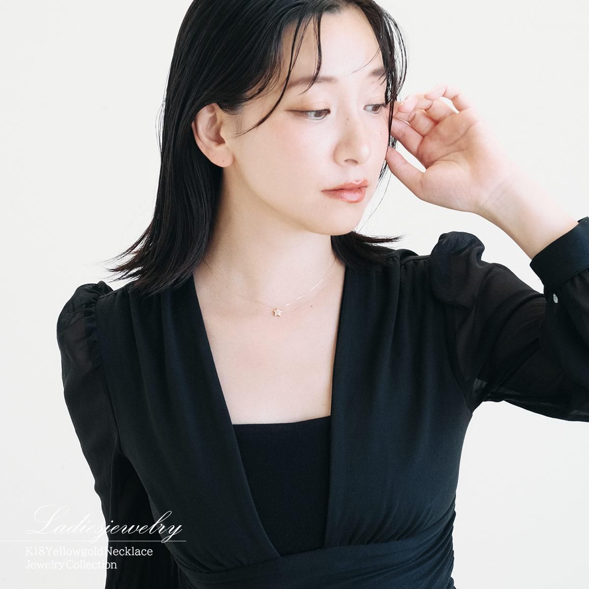 K18YG ダイヤモンド 星モチーフネックレス_10