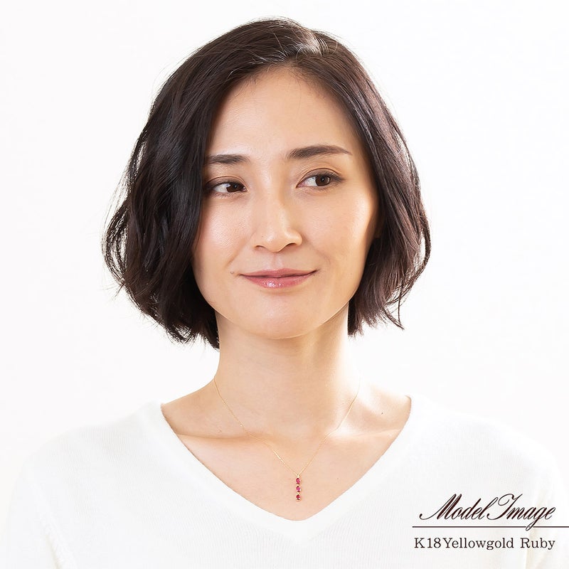 K18YG ルビー ネックレス_10