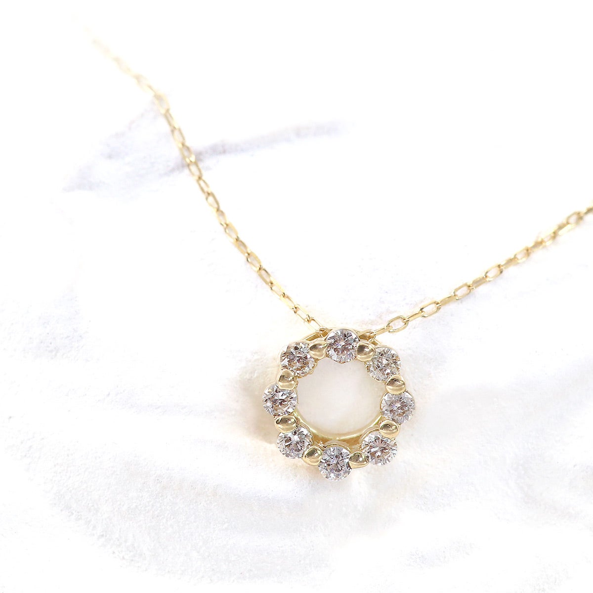 K18YG ダイヤモンド サークルネックレス_03