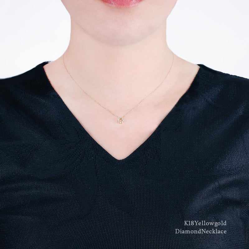 K18YG ダイヤモンド サークルネックレス_04