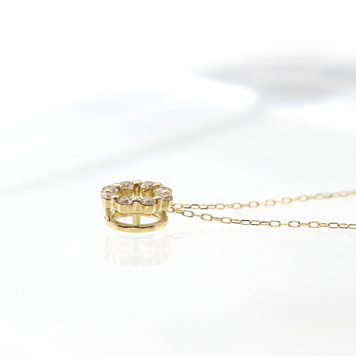 K18YG ダイヤモンド サークルネックレス_09