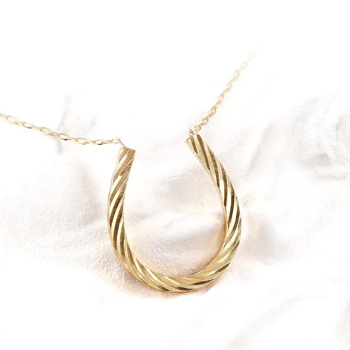 K18YG 馬蹄（ホースシュー）ネックレス_02