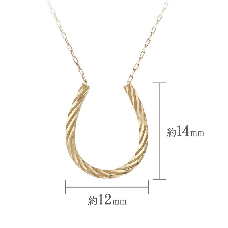 K18YG 馬蹄（ホースシュー）ネックレス_05