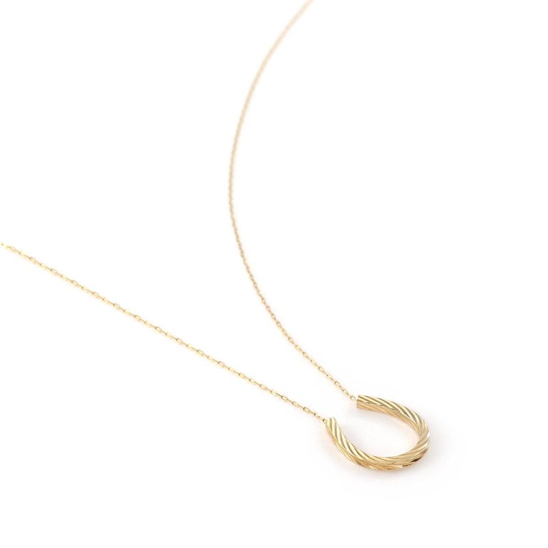 K18YG 馬蹄（ホースシュー）ネックレス_09