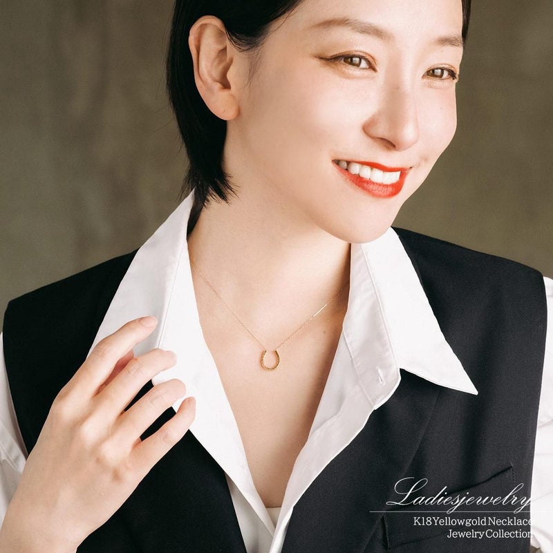 K18YG 馬蹄（ホースシュー）ネックレス_11