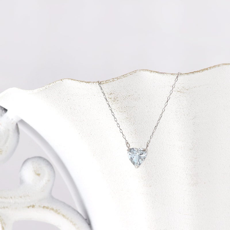 Pt900/Pt850 アクアマリン ハートネックレス_03