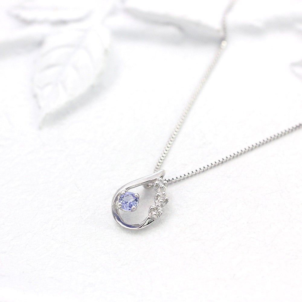 Pt950 タンザナイト＆ダイヤモンド ネックレス_02