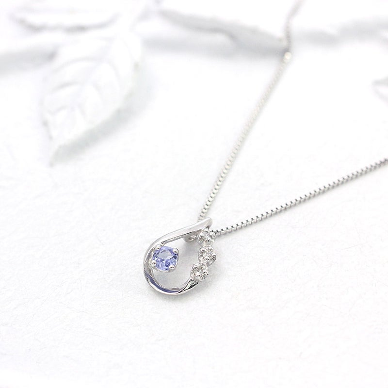 Pt950 タンザナイト＆ダイヤモンド ネックレス_02