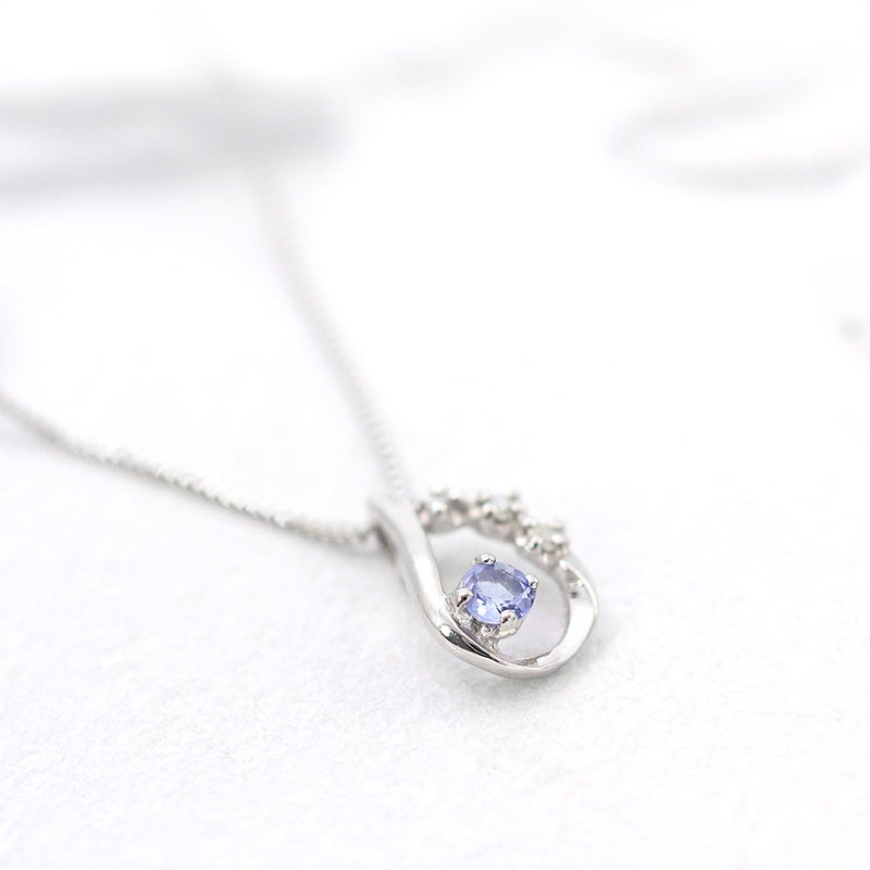 Pt950 タンザナイト＆ダイヤモンド ネックレス_03