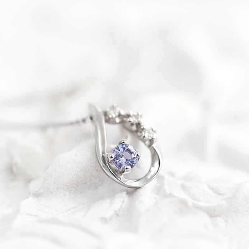 Pt950 タンザナイト＆ダイヤモンド ネックレス_09