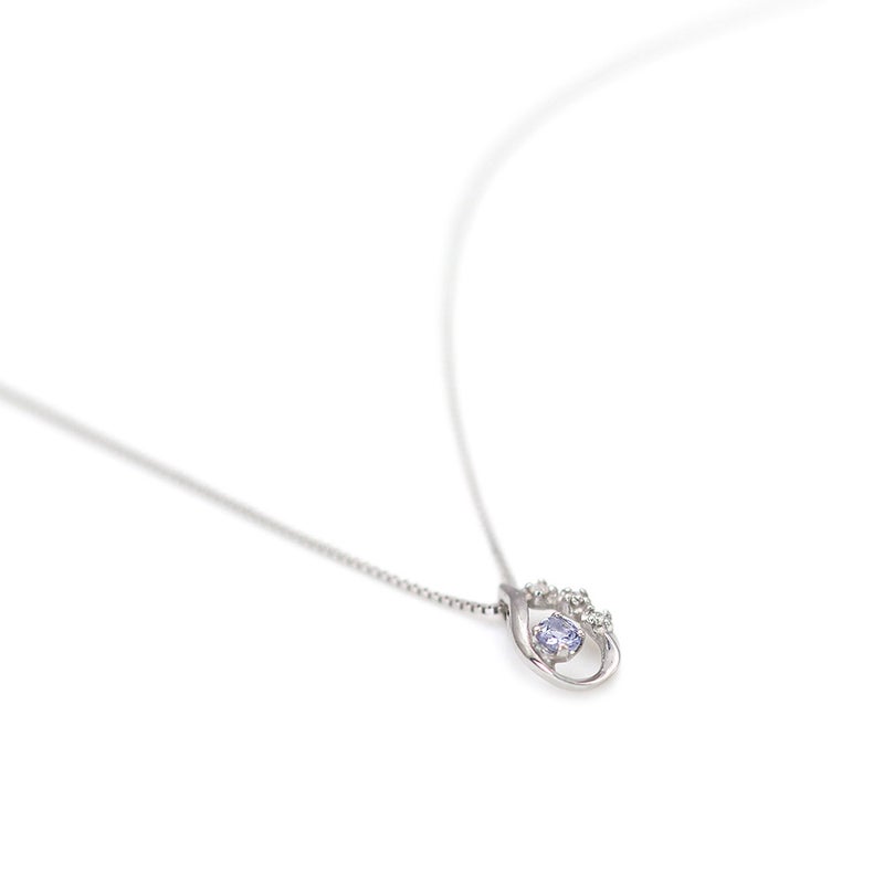 Pt950 タンザナイト＆ダイヤモンド ネックレス_10