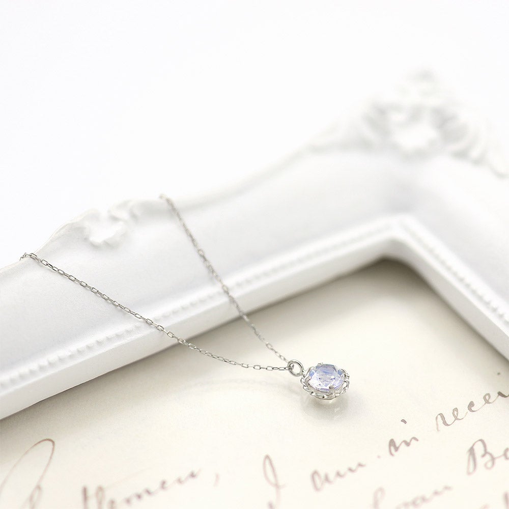 Pt900 ブルームーンストーン ネックレス_13