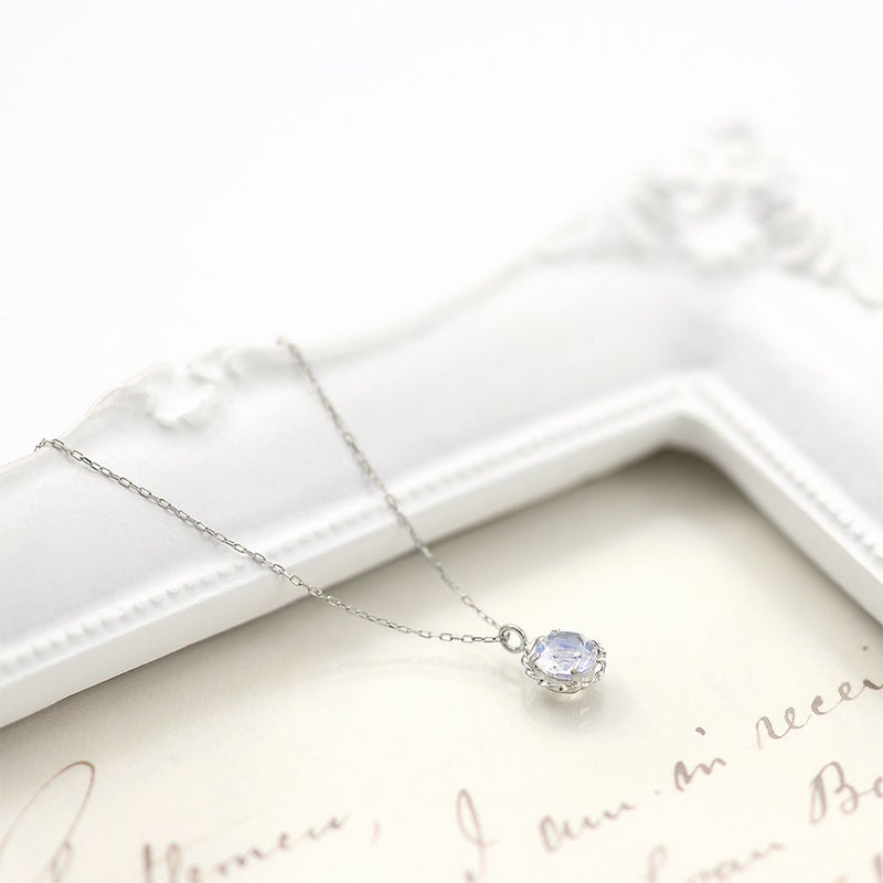 Pt900 ブルームーンストーン ネックレス_13