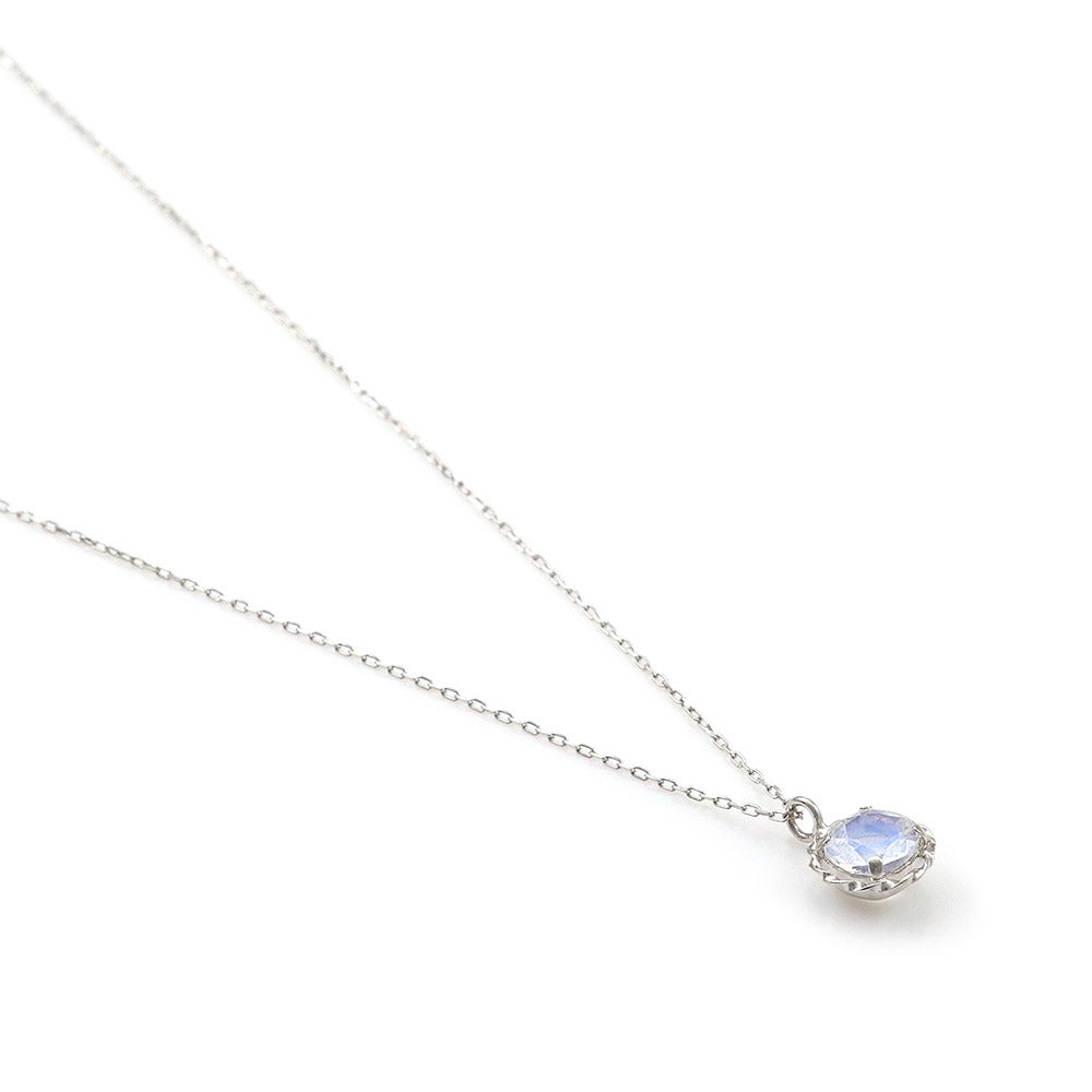 Pt900 ブルームーンストーン ネックレス_14