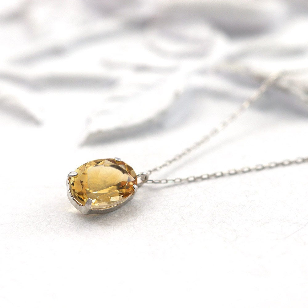 Pt900 インペリアルトパーズ ネックレス 11月の誕生石_02