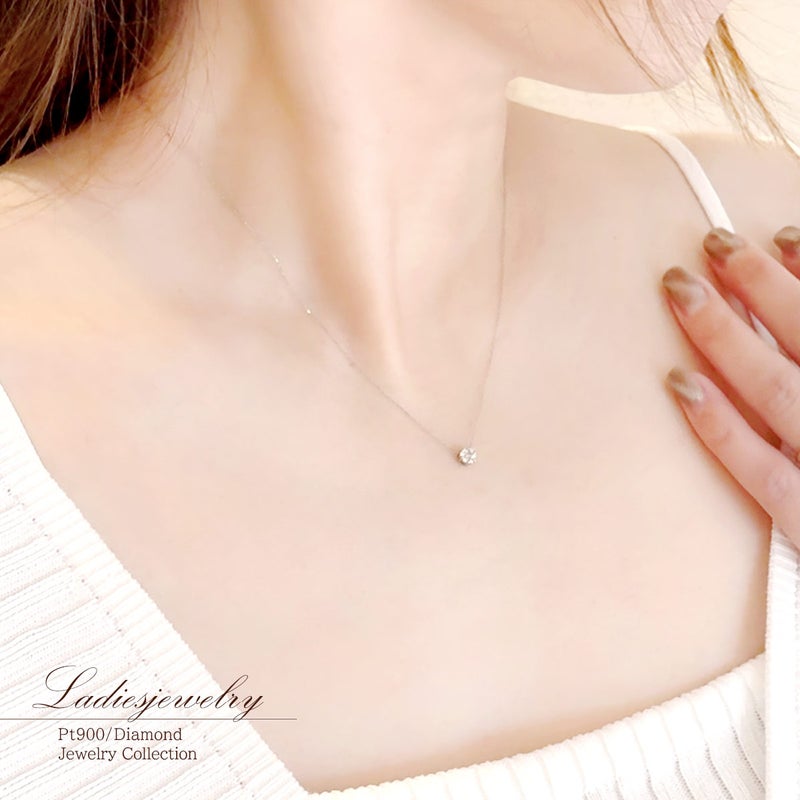 Pt900 ダイヤモンド ネックレス_10
