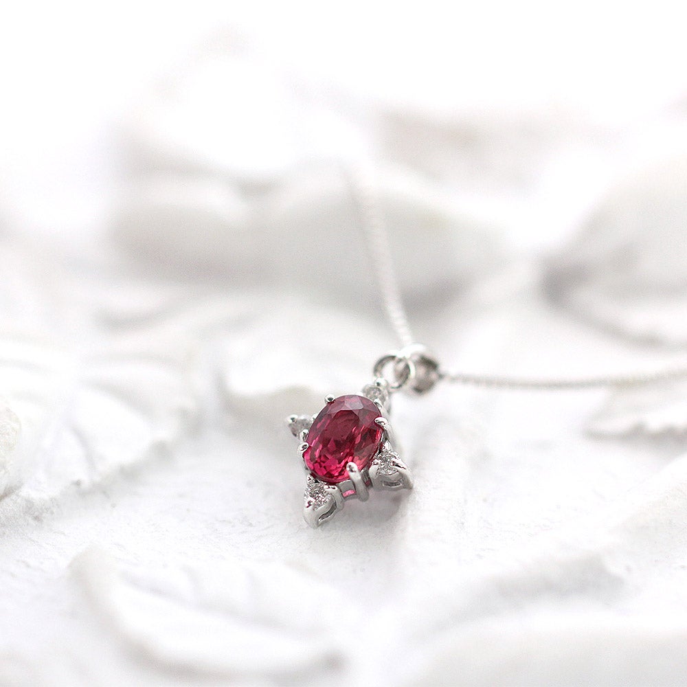 Pt950 ルビー＆ダイヤモンド ネックレス_02