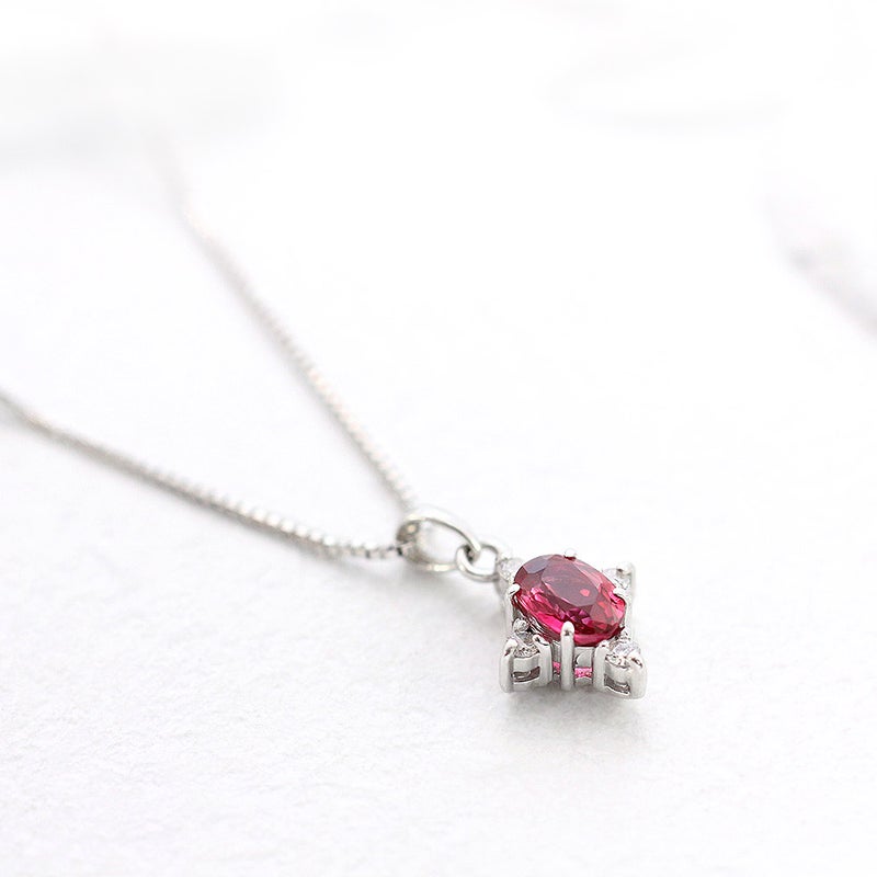 Pt950 ルビー＆ダイヤモンド ネックレス_03