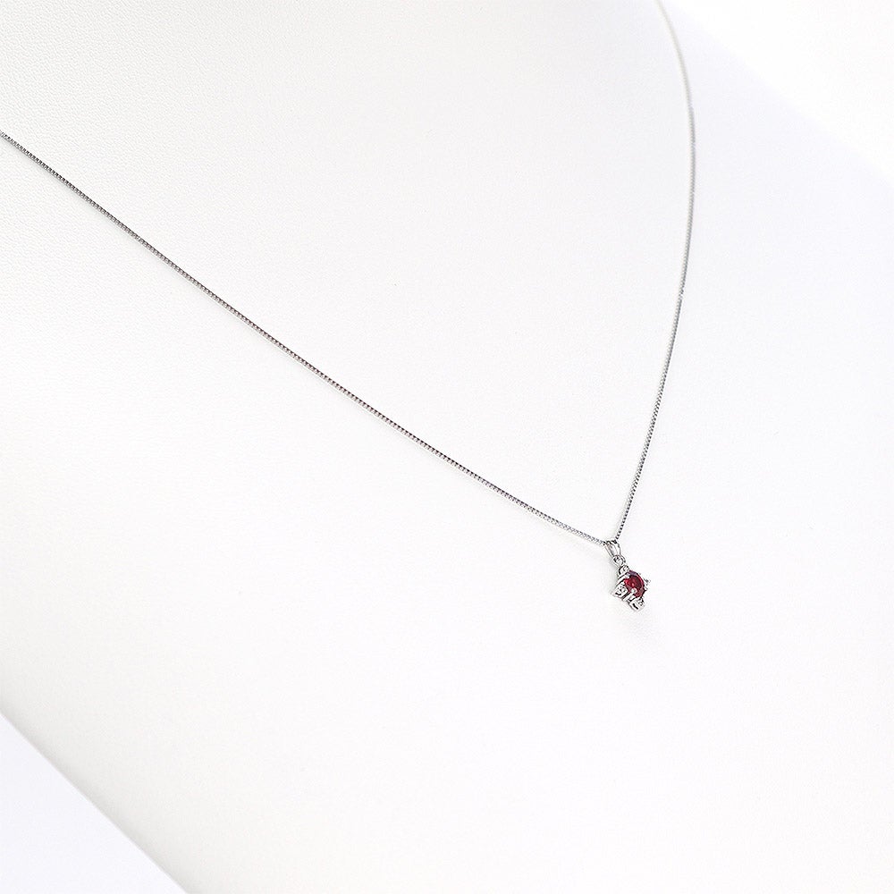 Pt950 ルビー＆ダイヤモンド ネックレス_12