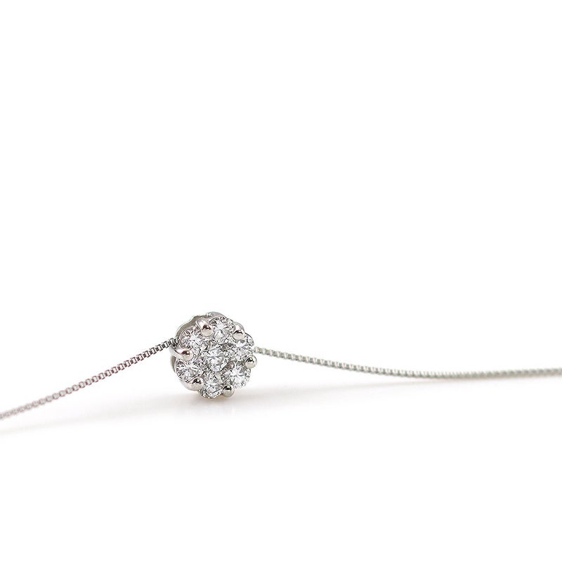 Pt900 ダイヤモンド フラワー ネックレス_05