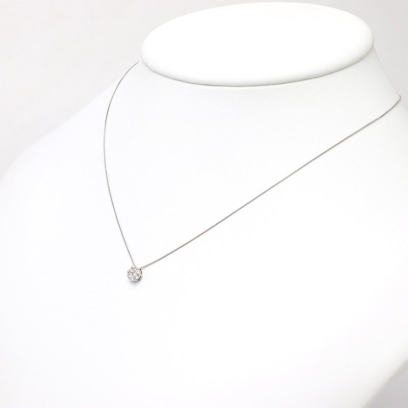 Pt900 ダイヤモンド フラワー ネックレス_13