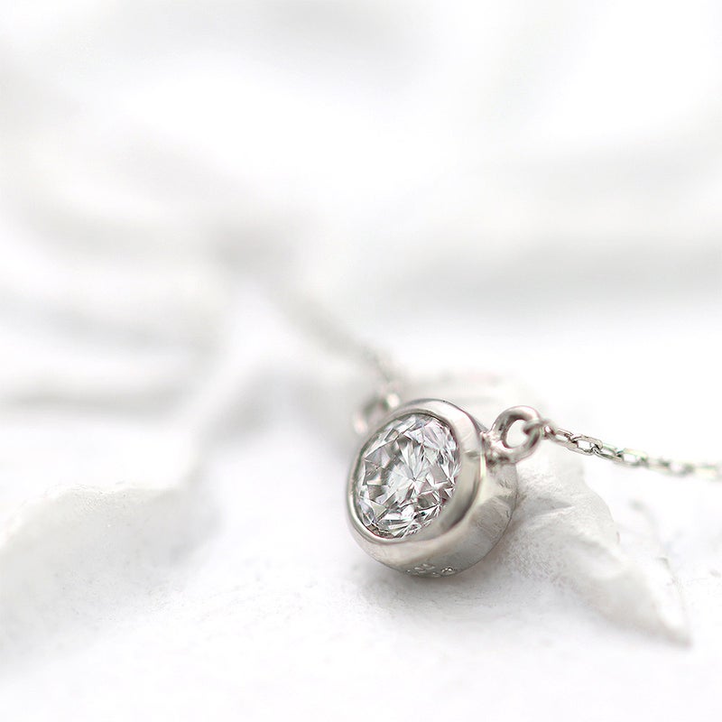 Pt900 ダイヤモンド 一粒ネックレス_09