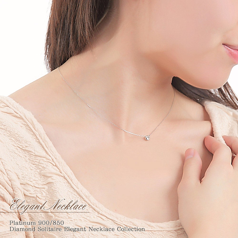 Pt900 ダイヤモンド 一粒ネックレス_11