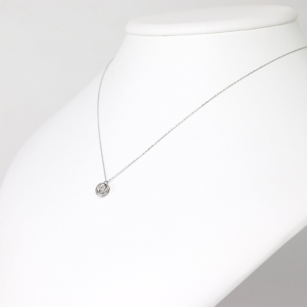 Pt900 ダンシングストーン ダイヤモンドネックレス_11