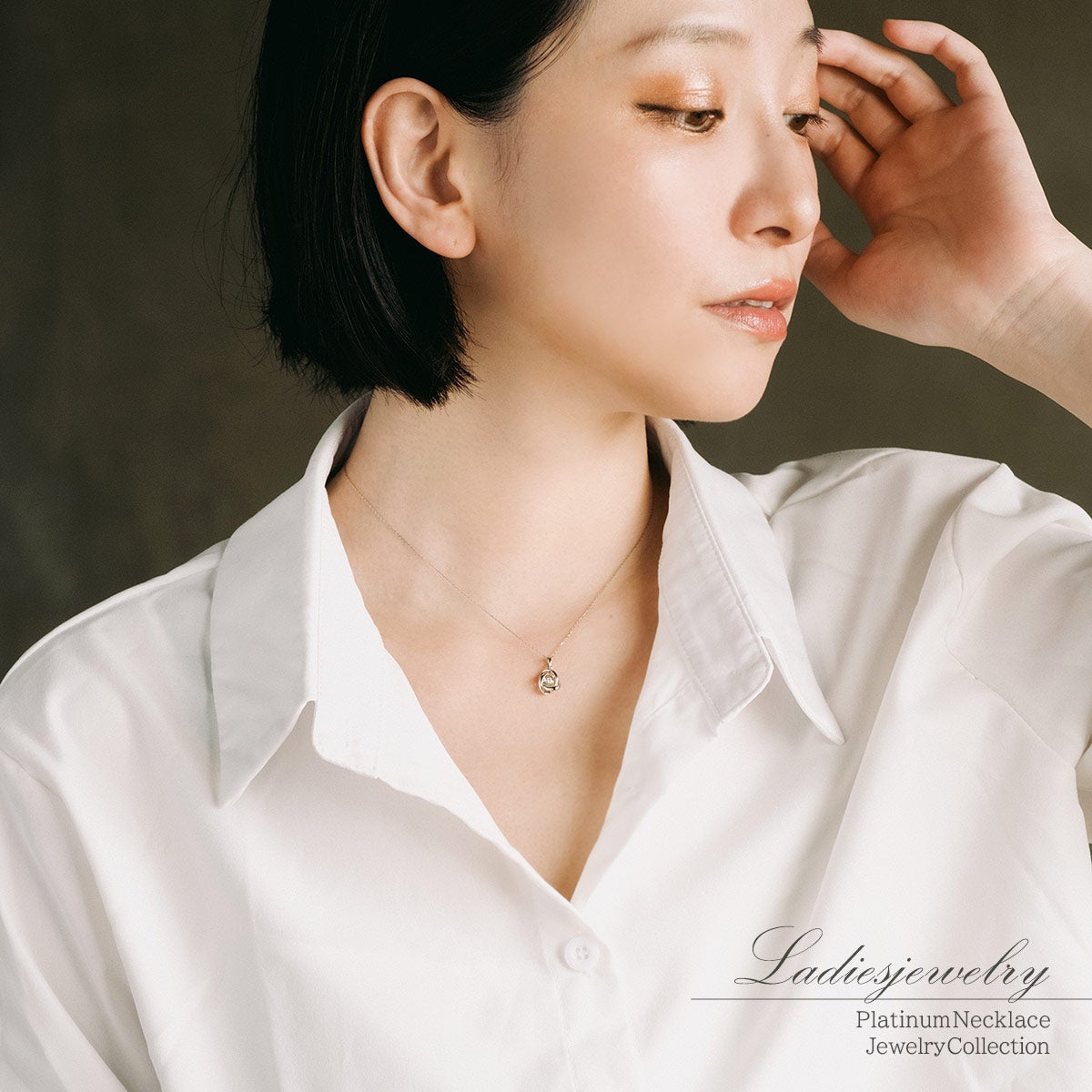 Pt900 ダイヤモンド ダンシングストーン ネックレス_12