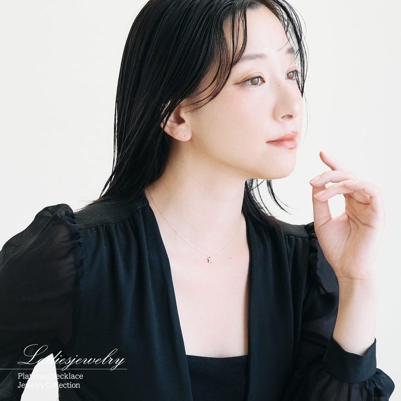 Pt900 ダイヤモンド 星モチーフネックレス_10