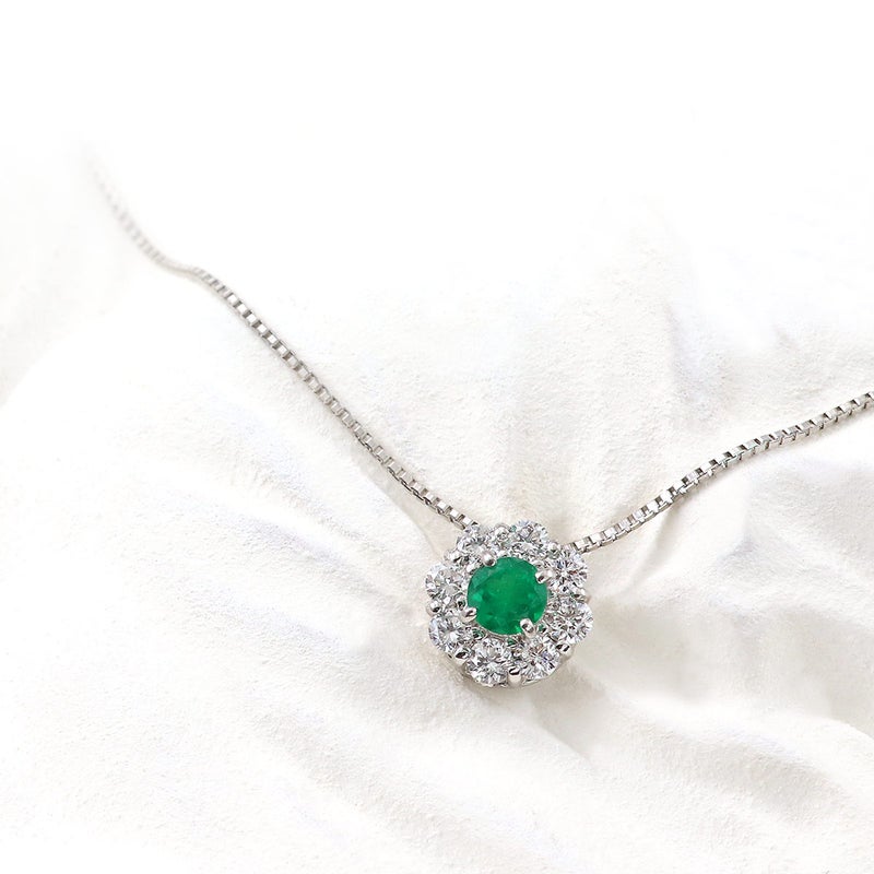 Pt950 エメラルド＆ダイヤモンド ネックレス_03