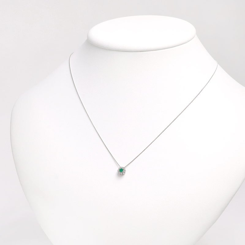 Pt950 エメラルド＆ダイヤモンド ネックレス_09