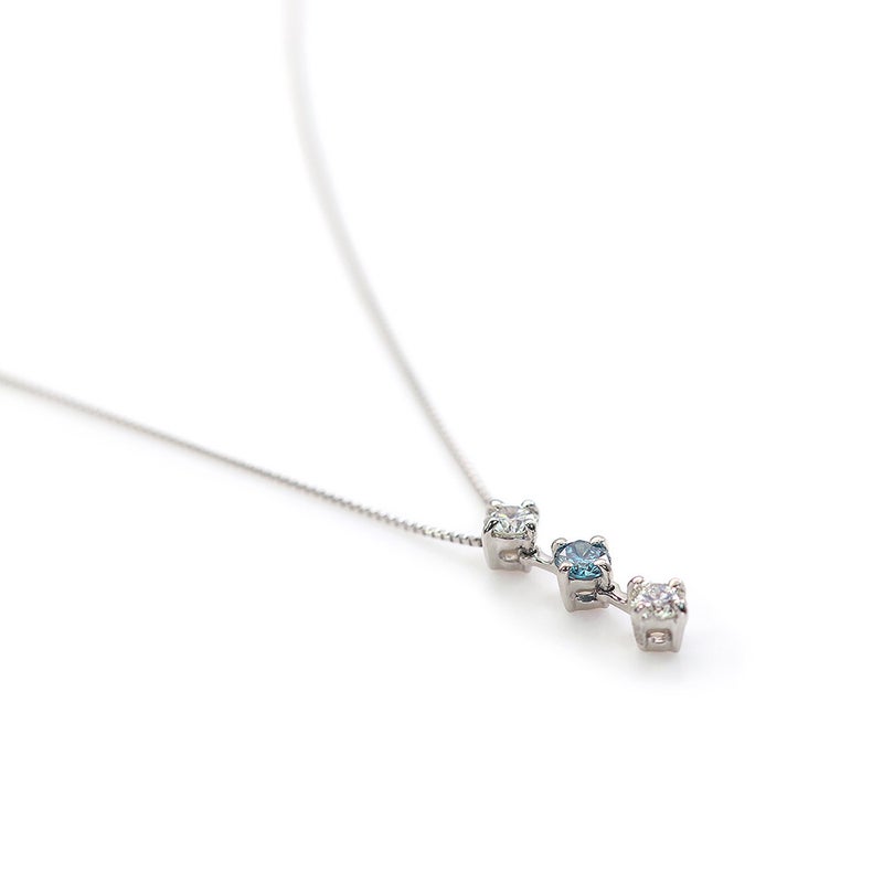 Pt950 ダイヤモンド＆ブルーダイヤモンド ネックレス_03