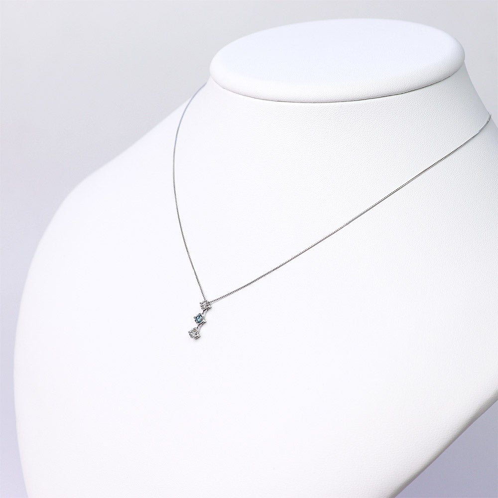 Pt950 ダイヤモンド＆ブルーダイヤモンド ネックレス | Jewelry ROLA
