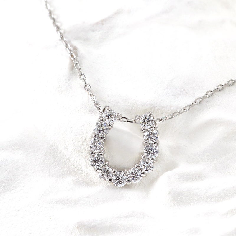 Pt900 ダイヤモンド 馬蹄（ホースシュー）ネックレス_02