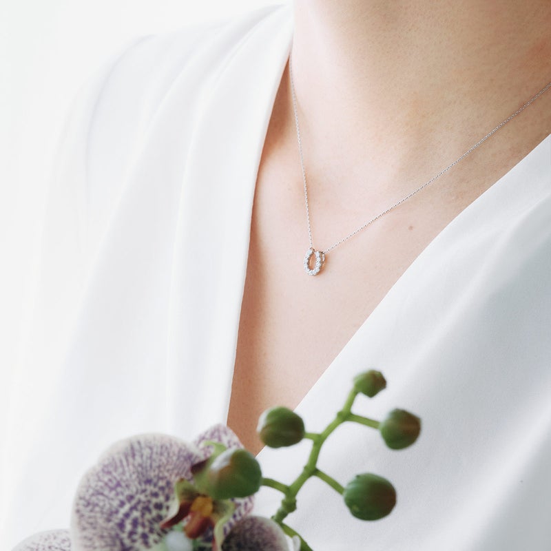 Pt900 ダイヤモンド 馬蹄（ホースシュー）ネックレス_09