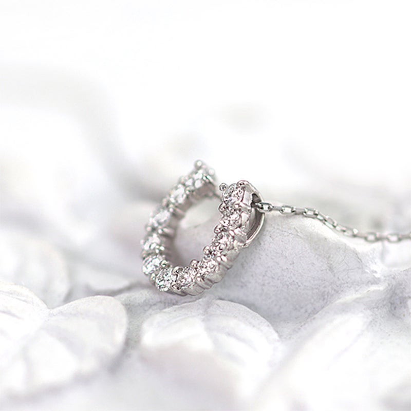 Pt900 ダイヤモンド 馬蹄（ホースシュー）ネックレス_10