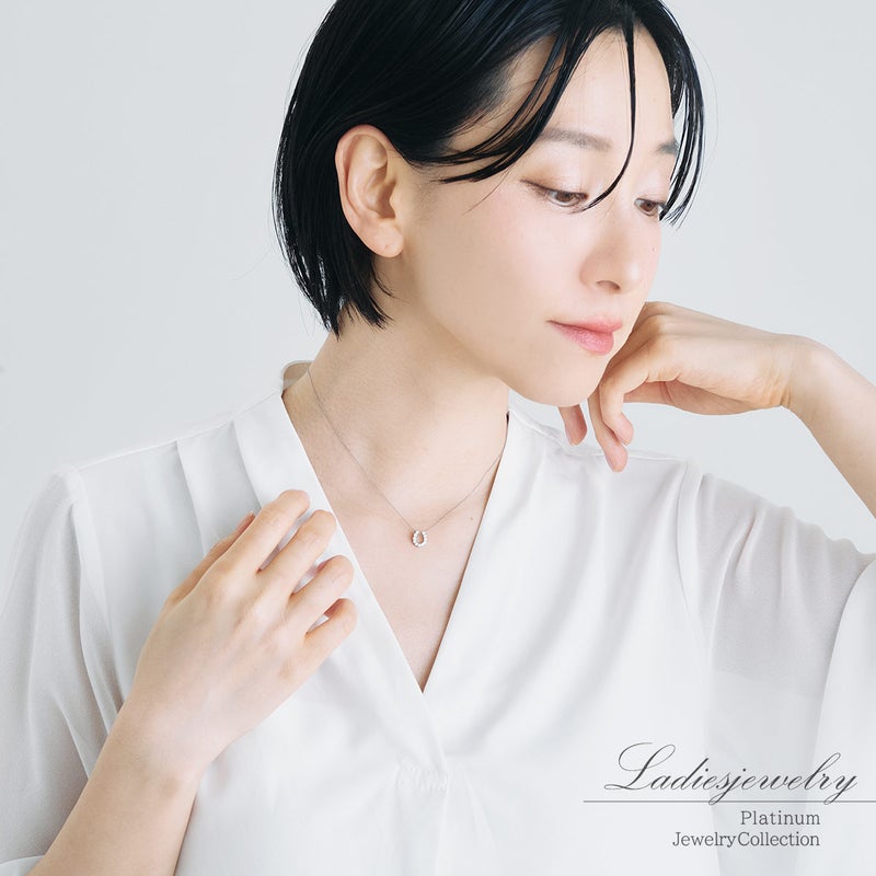 Pt900 ダイヤモンド 馬蹄（ホースシュー）ネックレス_13