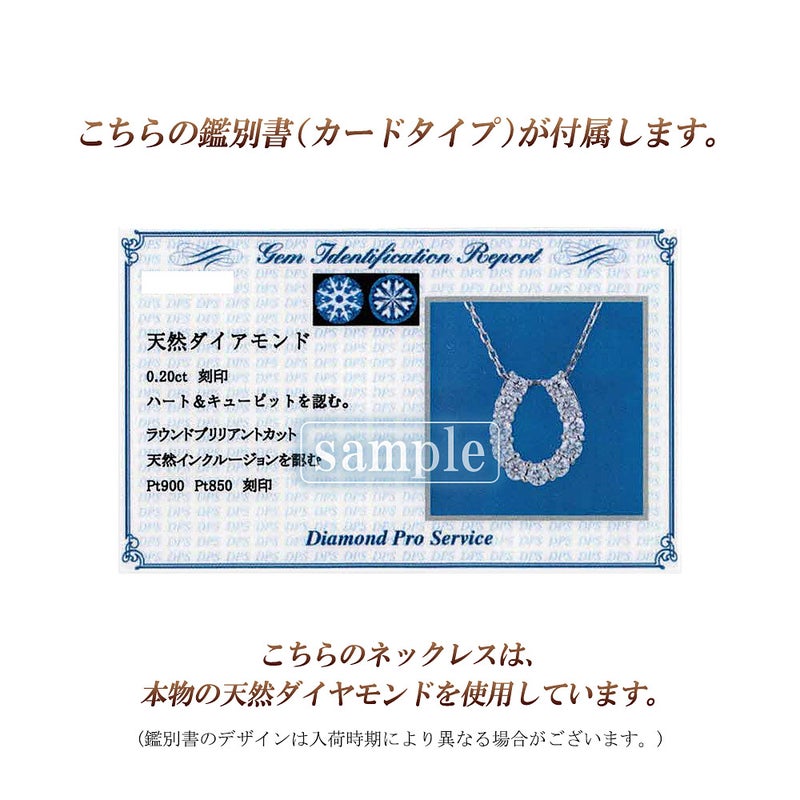 Pt900 ダイヤモンド 馬蹄（ホースシュー）ネックレス_14