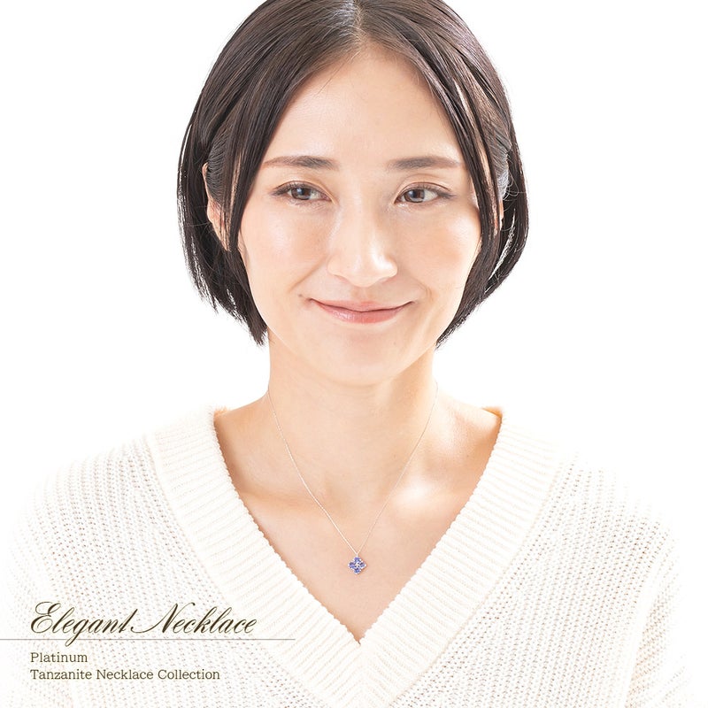 Pt900 タンザナイトネックレス_11