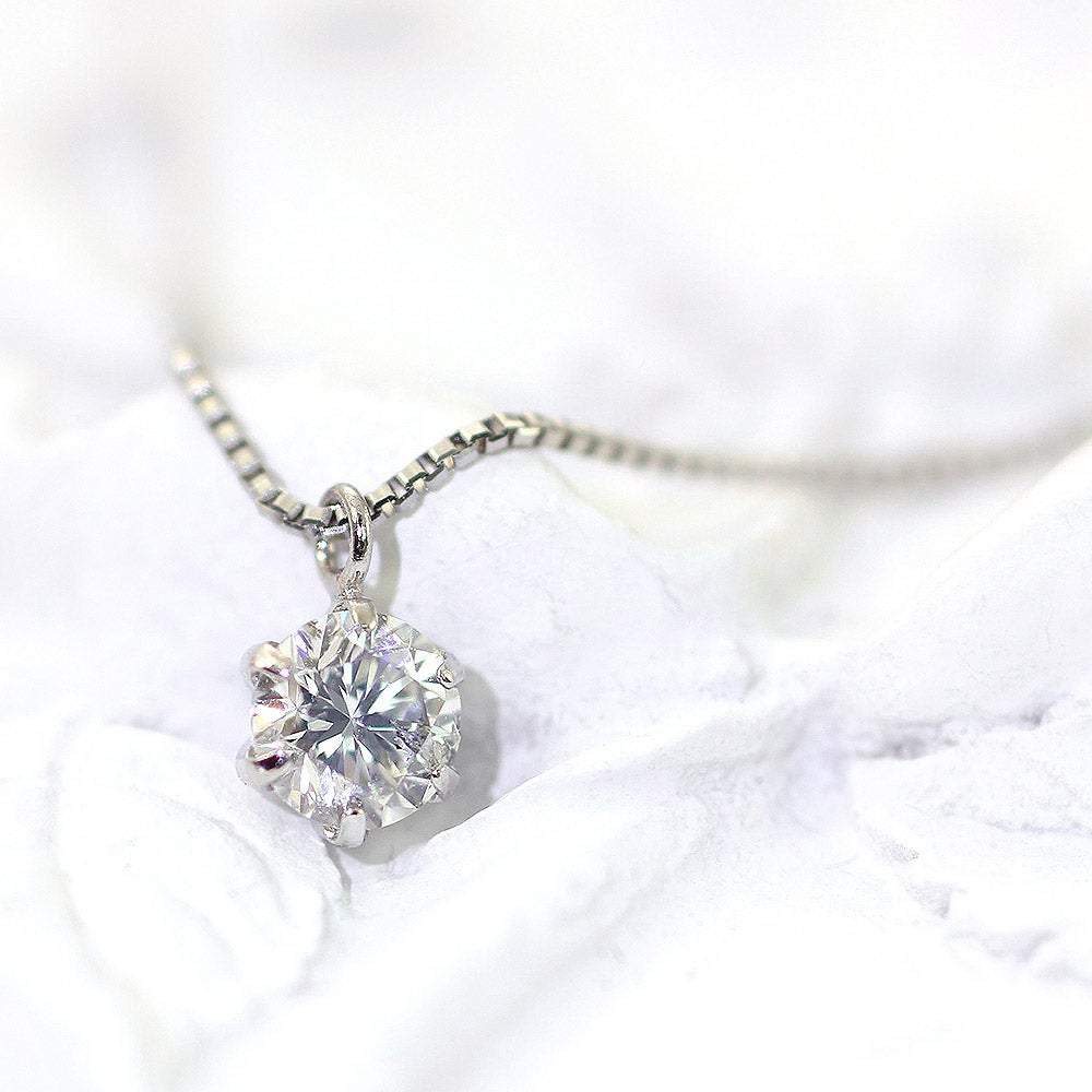 Pt900 ダイヤモンド0.2ct upネックレス